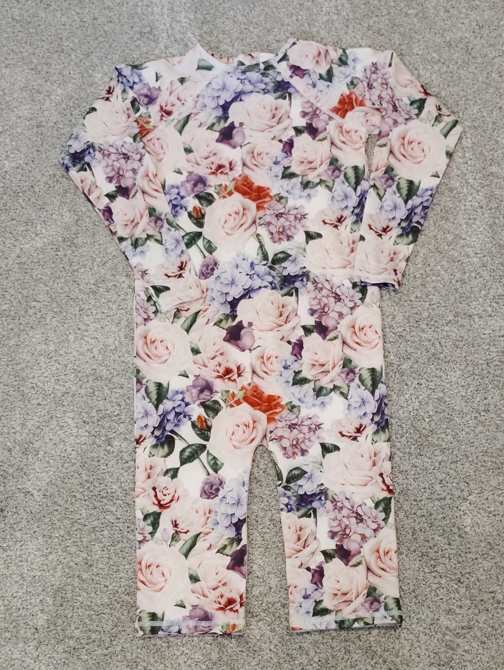 Romey Loves Lulu Floral Long-Sleeve Kids Swim Rashguard - Pink & Purple